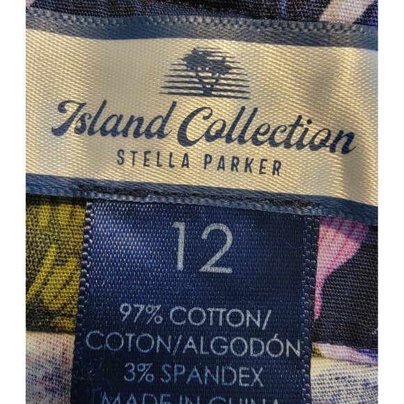 Stella Parker Shorts Multicolor Floral Boyfriend Tropical Beach Womens 12 EUC - Picture 10 of 11